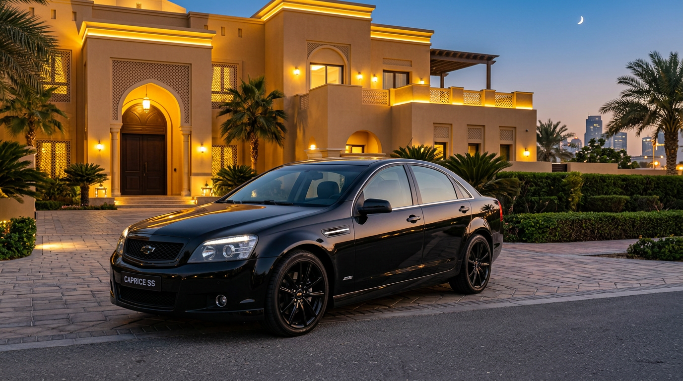 2015 Chevrolet Caprice SS Kuwaiti Spec at night in Kuwait City